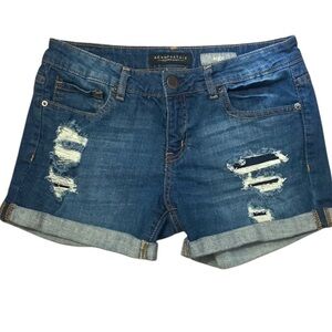 Aeropostale Distressed Denim Shorts  6